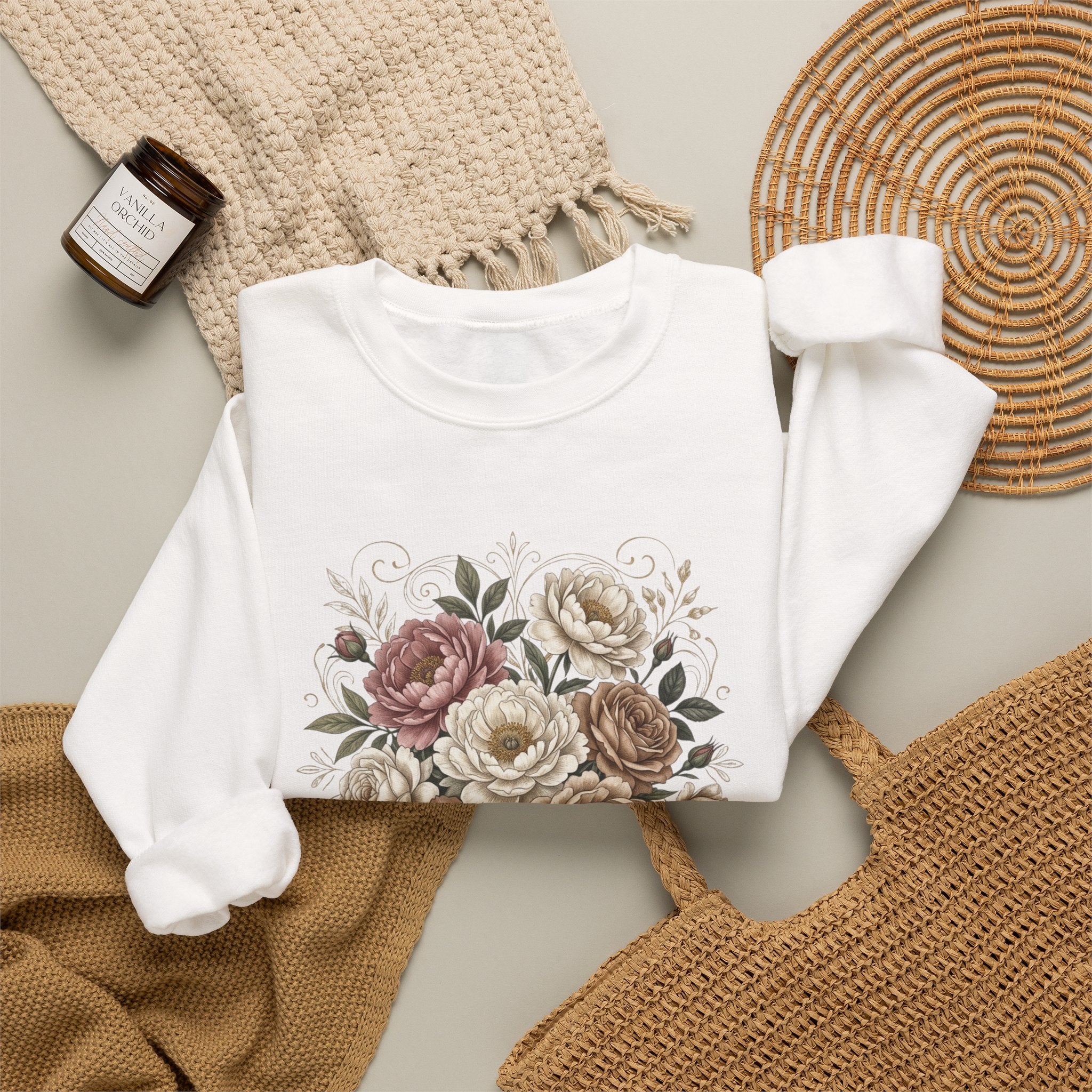 Garden of Grace Floral Crewneck