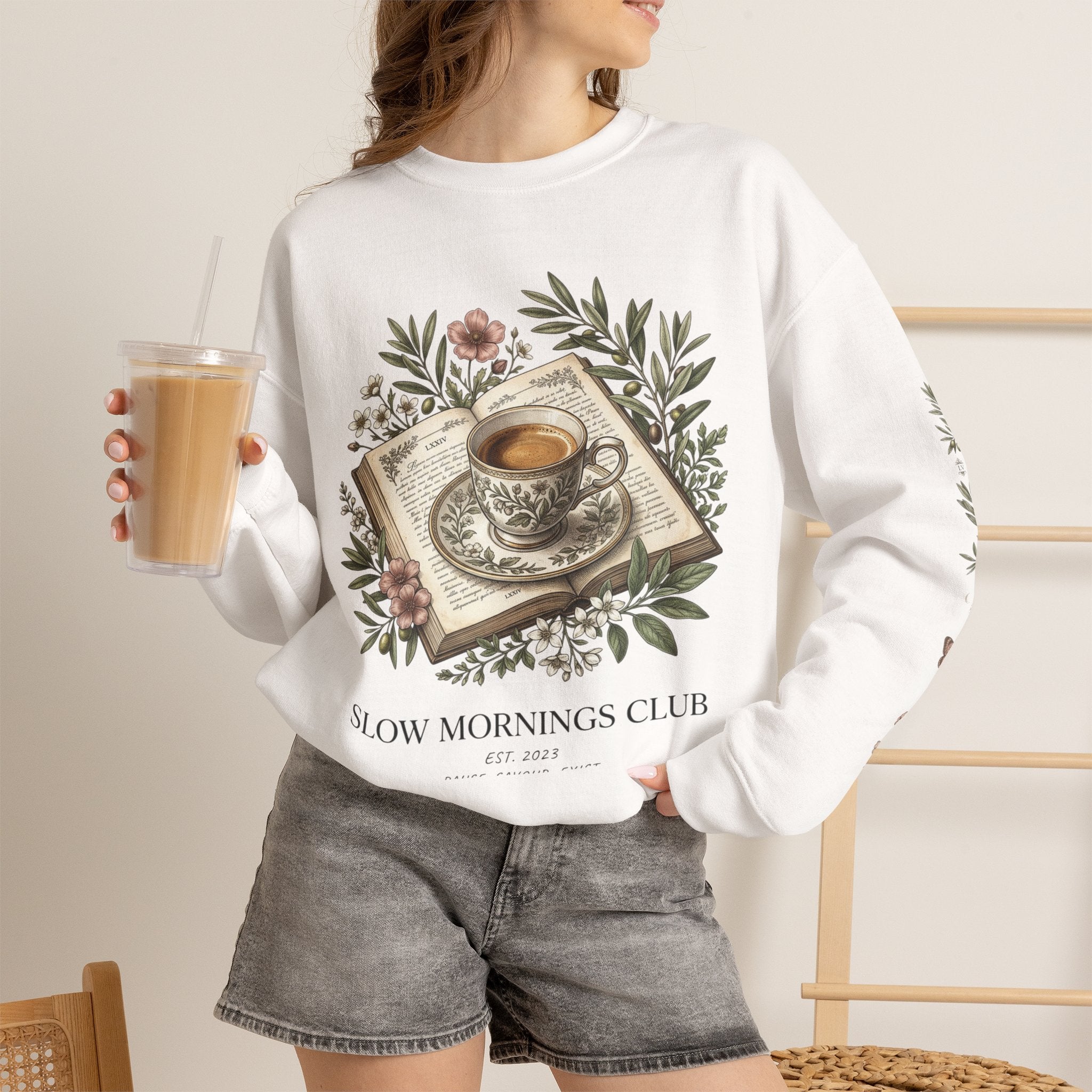 Slow Mornings Club Crewneck Sweatshirt