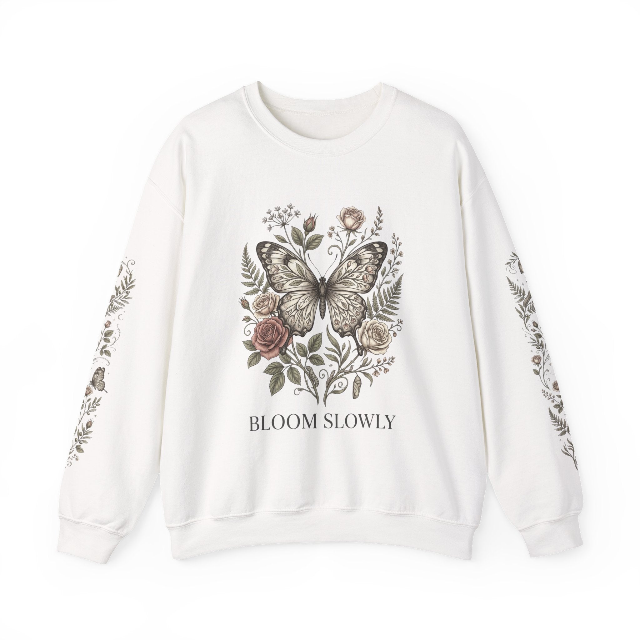 Butterfly Floral Sweatshirt Graphic Tee