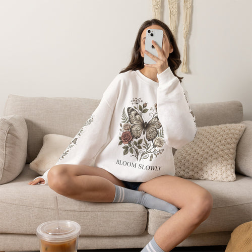 Butterfly Floral Sweatshirt Graphic Tee