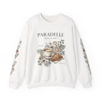 Cafe Coffee & Croissant Floral Graphic