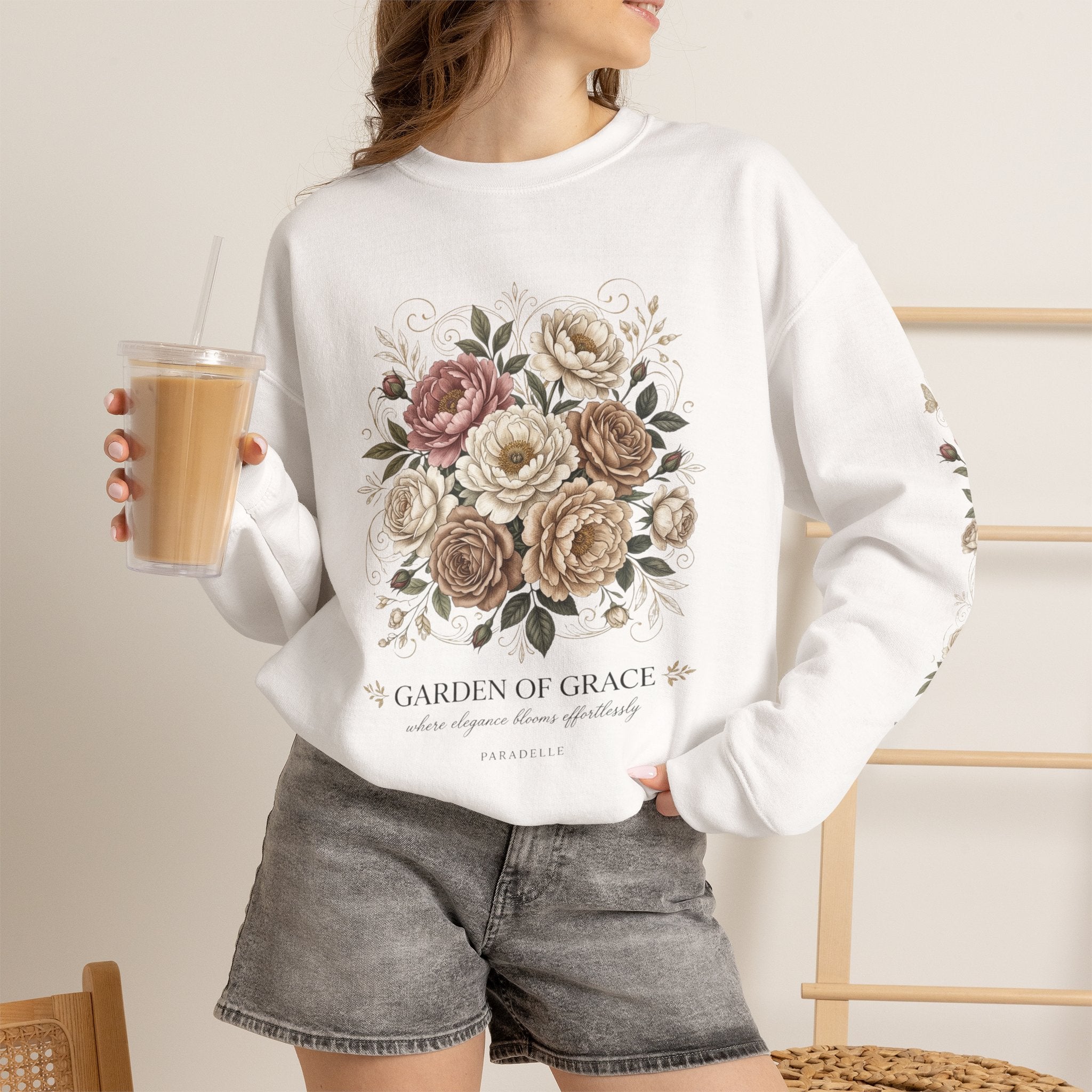 Garden of Grace Floral Crewneck