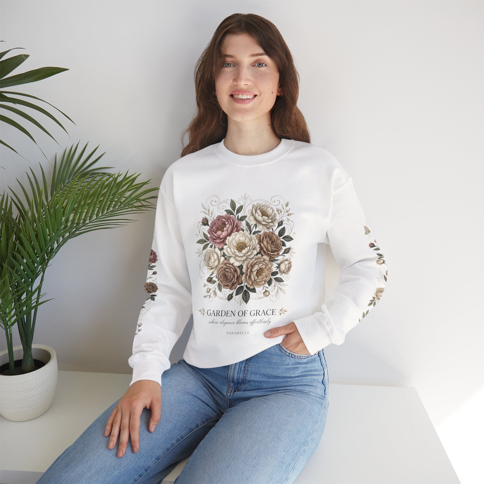 Garden of Grace Floral Crewneck