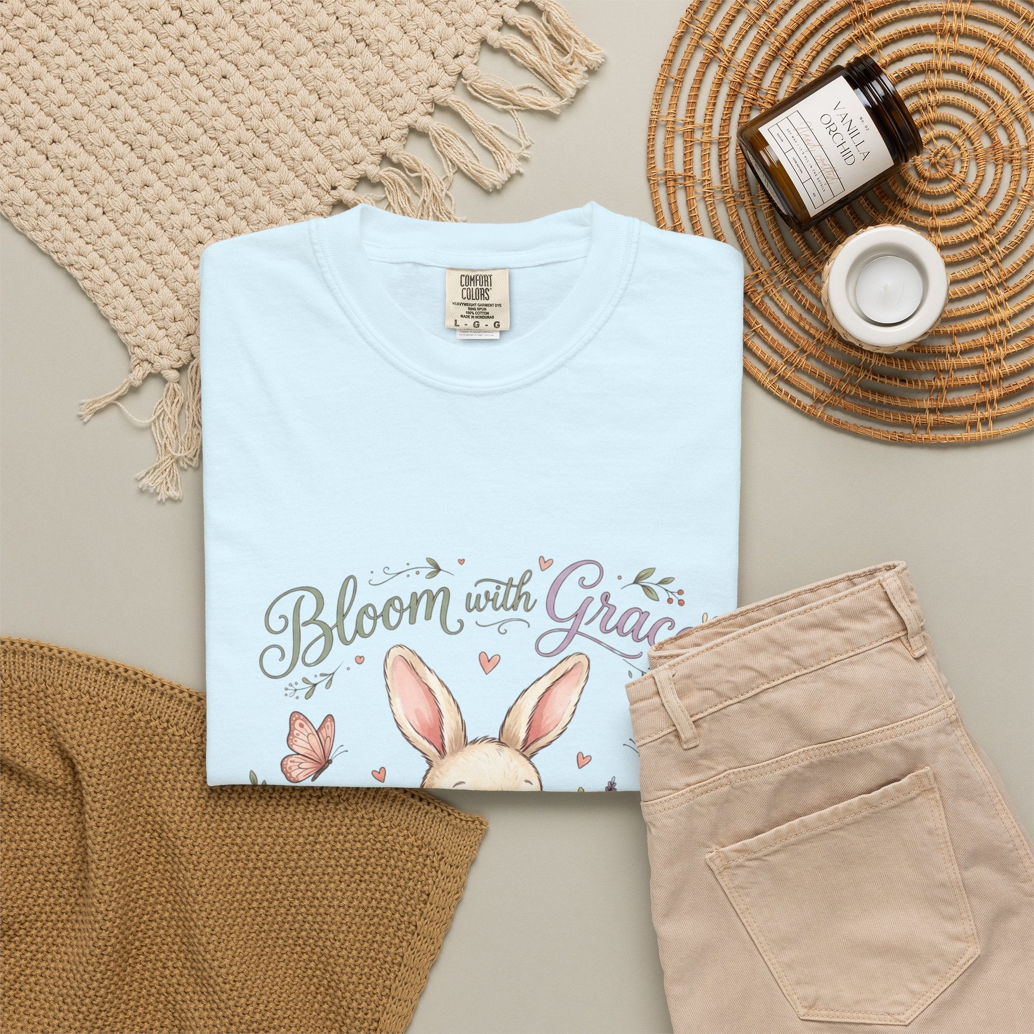 Bloom with Grace Bunny Graphic Tee