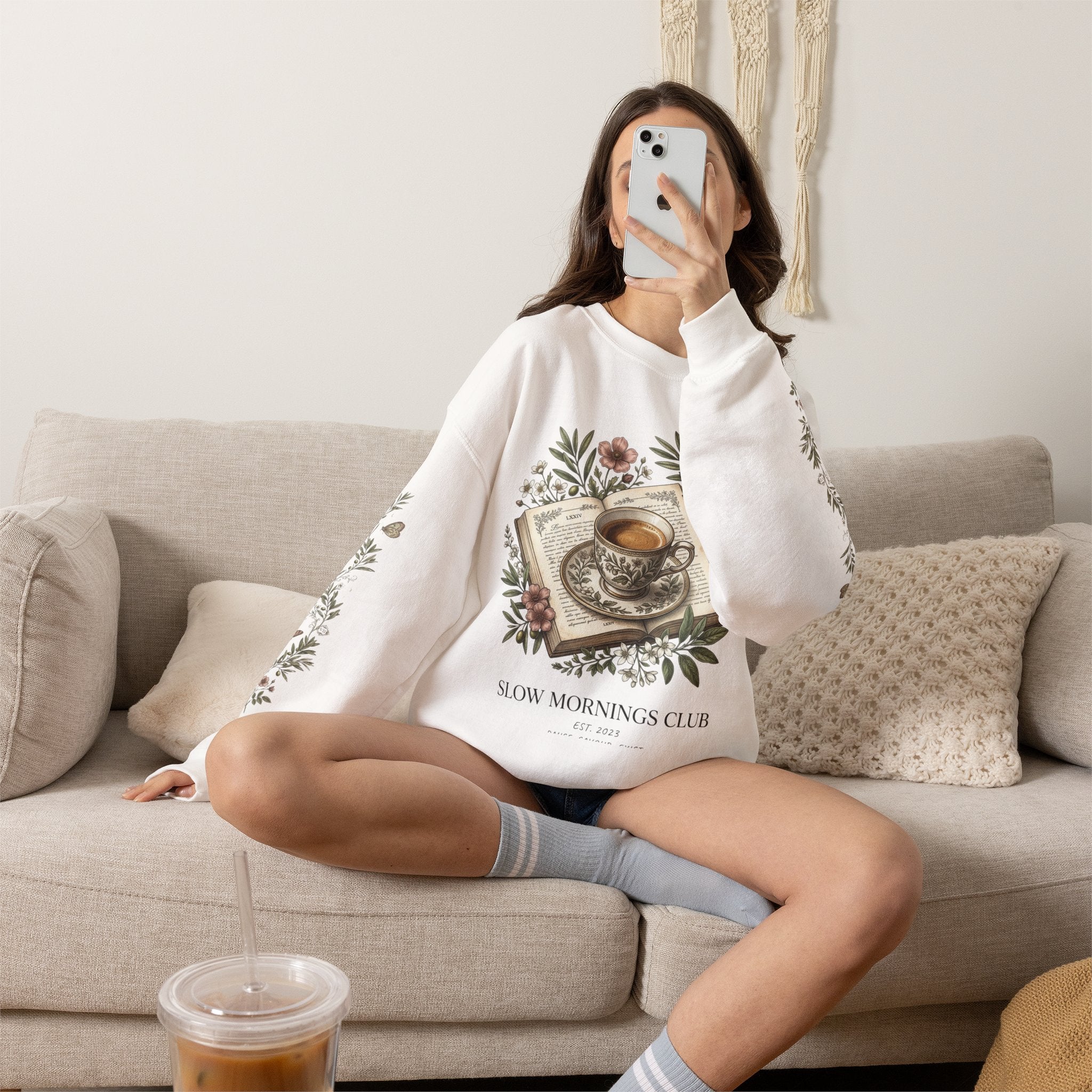 Slow Mornings Club Crewneck Sweatshirt